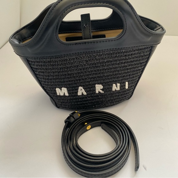 Marni Handbags - Marni Black Woven Tote Bag